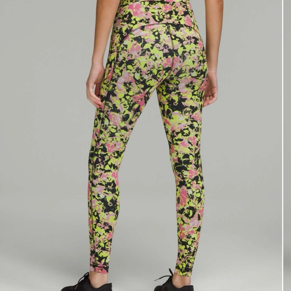 Lululemon Swift Speed High-Rise Tight 28" Inflect Floral Highlight Yellow Multi- - Picture 2 of 16
